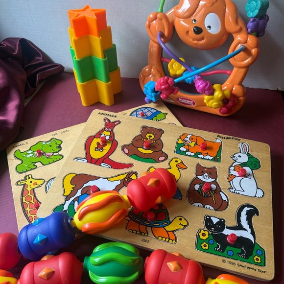 5 Motor Skills Learning Toys Bundle with Vintage Puzzles - Picture 1 of 12
